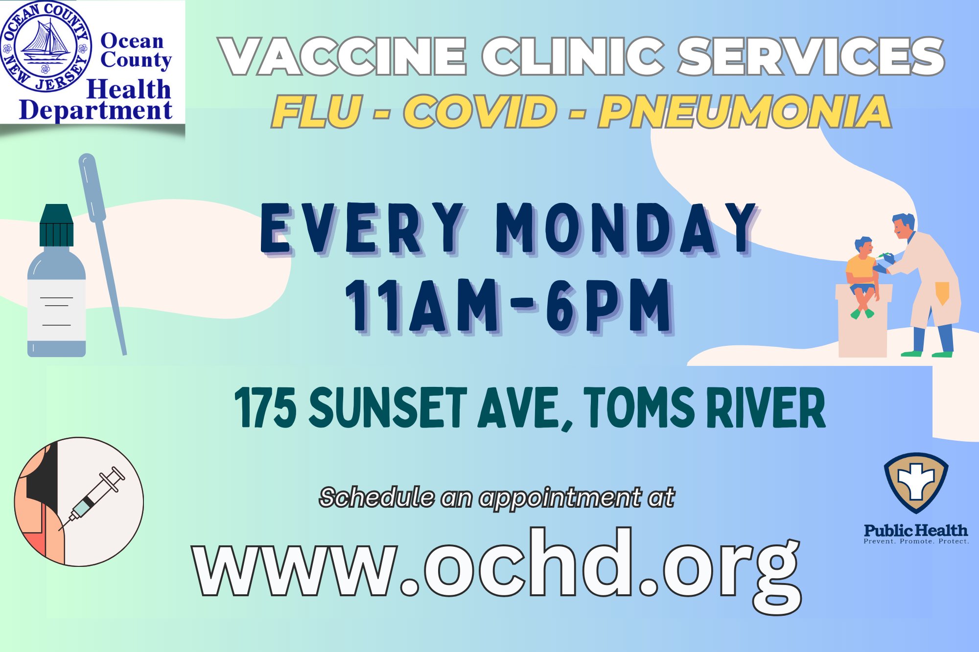 THE OCHD FLU VACCINE CLINICS KICK OFF TODAY!